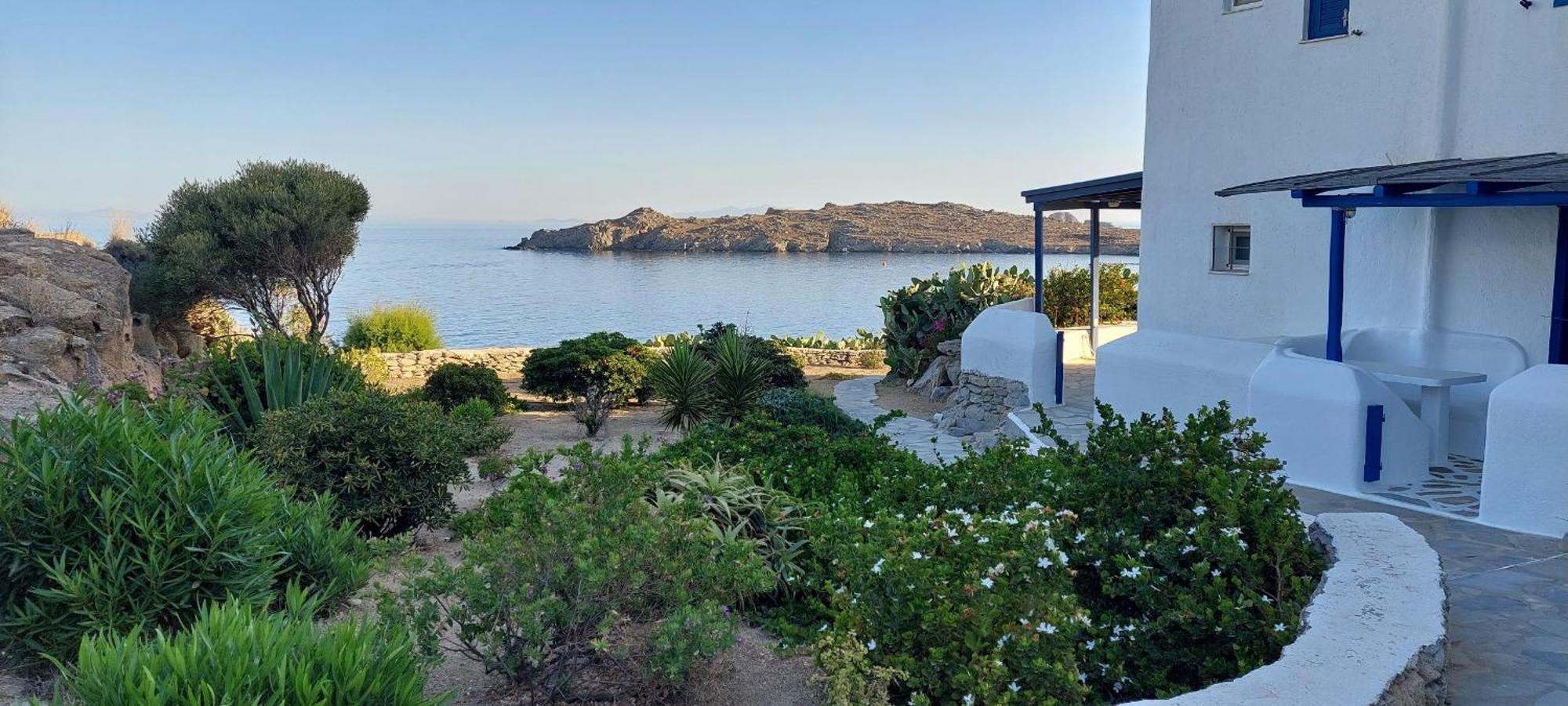 Вилла Mykonian House With Shared Pool Орнос Экстерьер фото