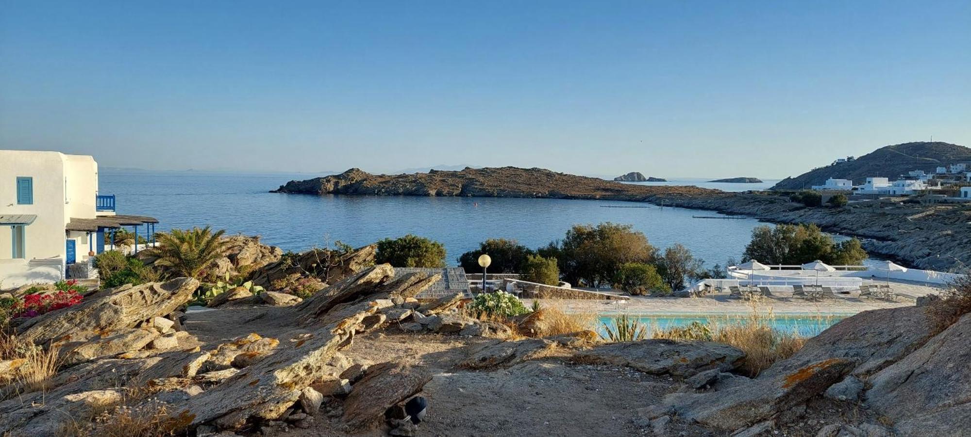 Вилла Mykonian House With Shared Pool Орнос Экстерьер фото